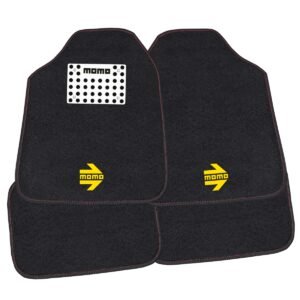 CUBRE ALFOMBRAS UNIVERSAL C/LOGO MOMO AMARILLO/ ALUMINIO