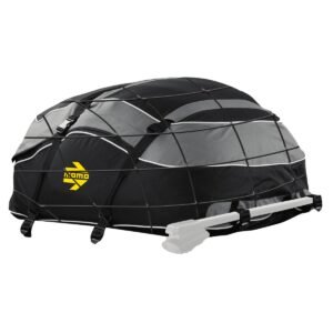 BOLSO/MOCHILA DE TECHO PARA AUTO MOMO CON RED NEGRO/GRIS CAPACIDAD 370LTS
