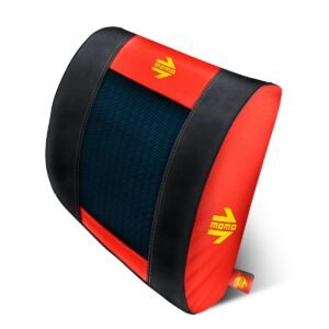 RESPALDO ANATOMICO SOPORTE LUMBAR/CINTURA  MOMO ROJO FIBRA DE CARBONO CON GEL REFRESCANTE