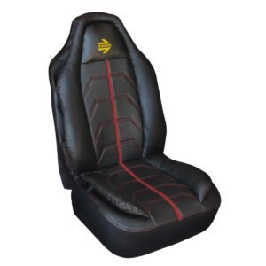 CUBRE ASIENTO MOMO CON COJIN MONZA NEGRO/ROJO (BUTACA INDIVIDUAL UNIVERSAL)
